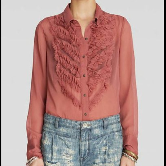 Free People Tops - Free People Solid Tux Top Raspberry Medium